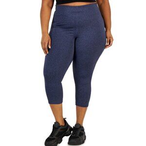 ID Ideology Plus Size Space-Dye Cropped Leggings Size 3X Athleisure Workout Walk